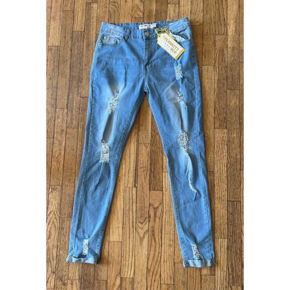 Celebrity Ace Distressed Skinny Jeans 13/31 New